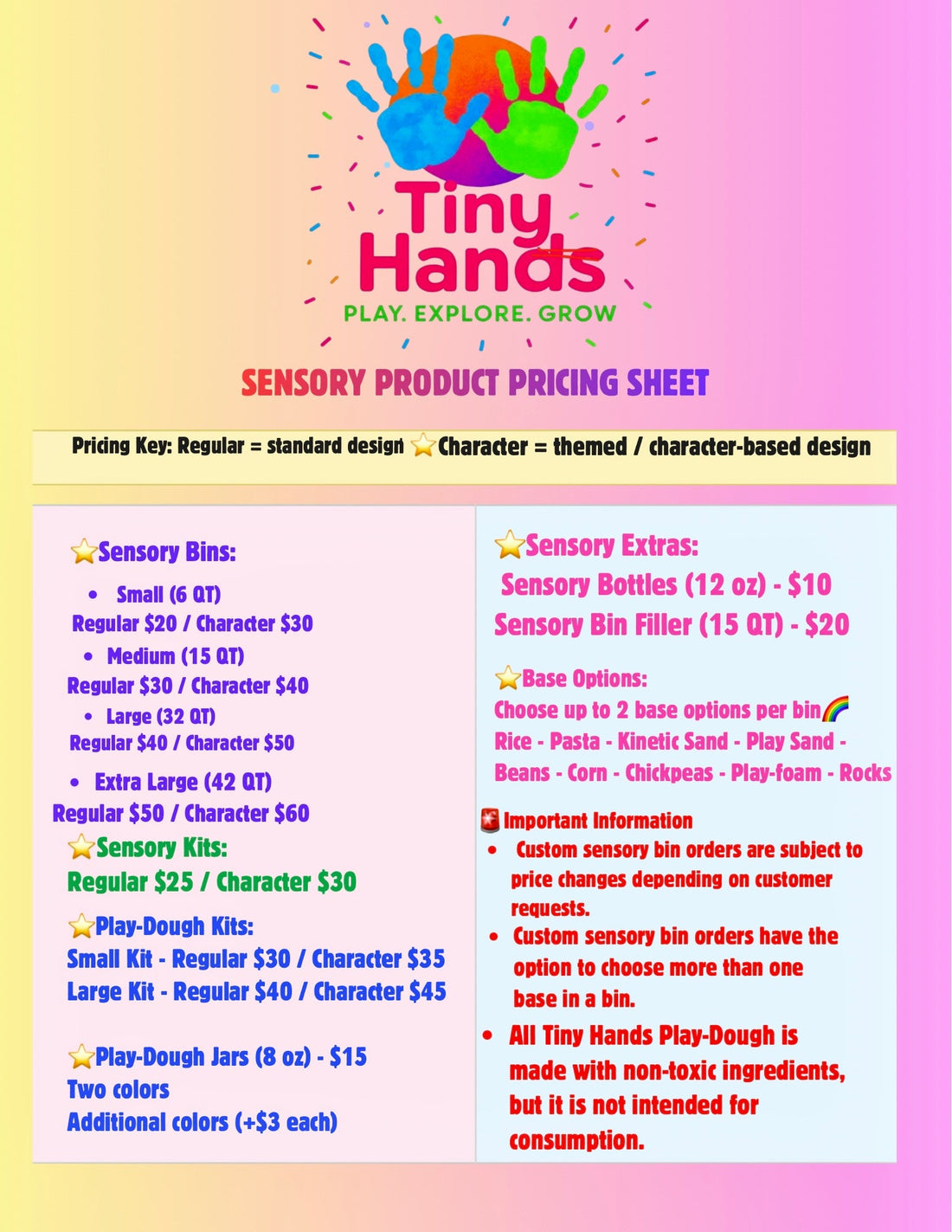 Sensory Product Pricing