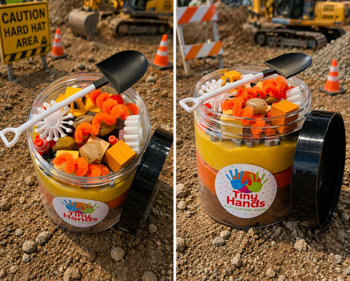 Construction Play-Dough Jar