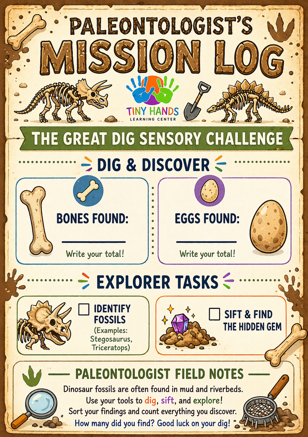 Dino Dig Sensory Kit