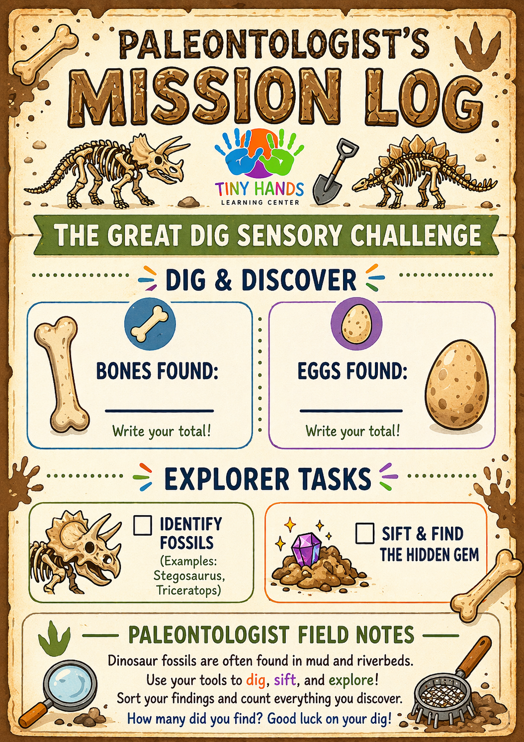 Dino Dig Sensory Kit