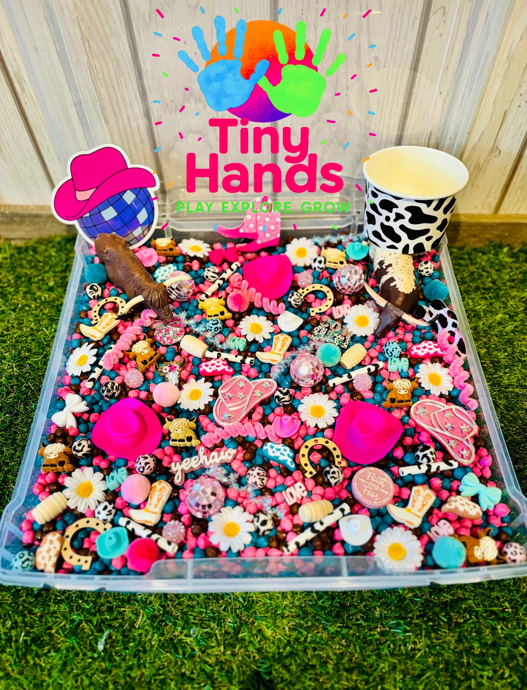 Medium Pink Cowgirl Sensory Bin